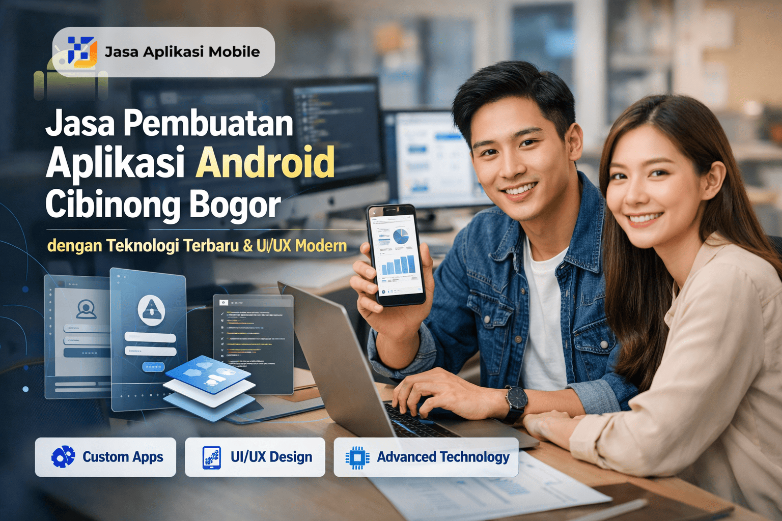 Jasa Pembuatan Aplikasi Android Cibinong Bogor dengan Teknologi Terbaru & UI/UX Modern